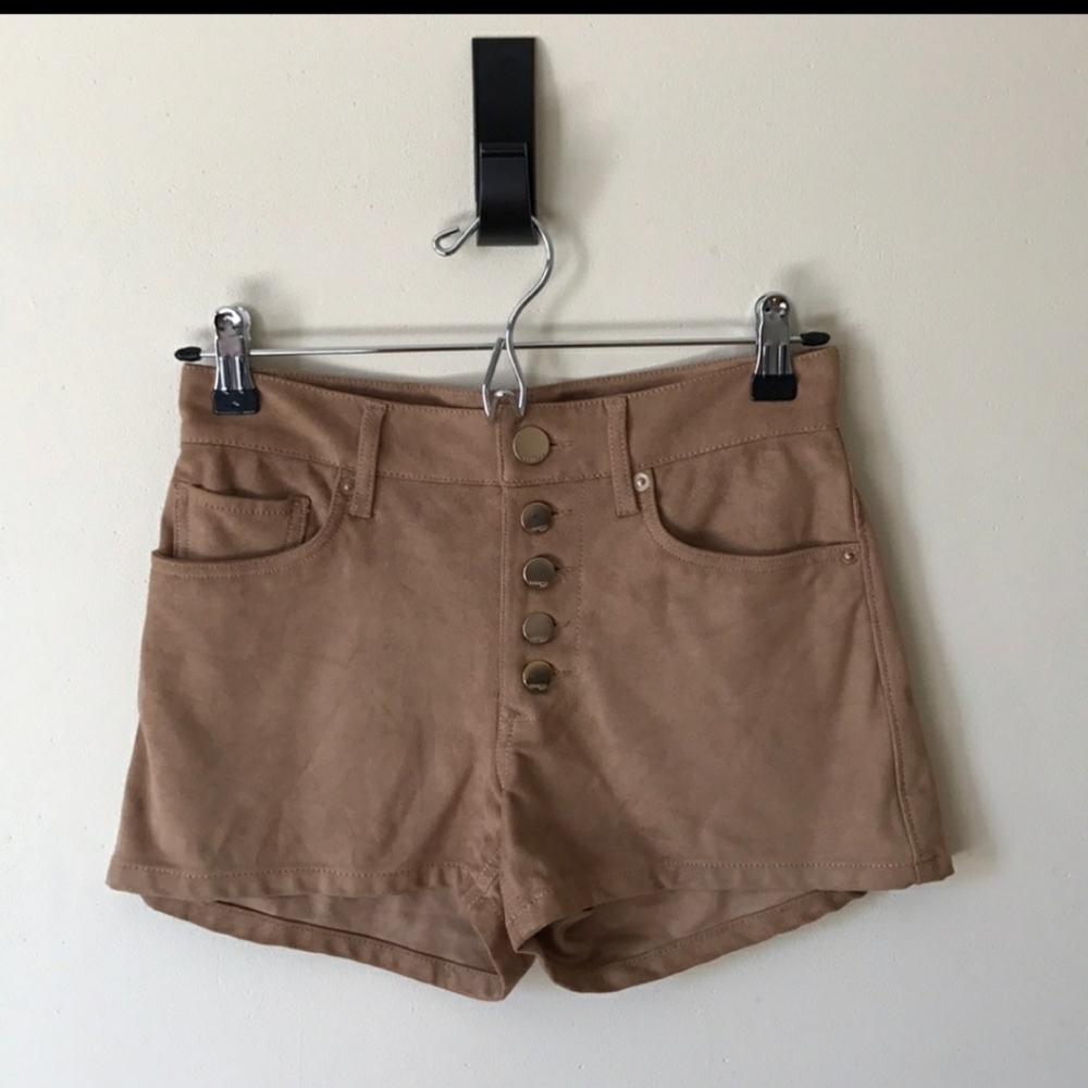 NWOT Express Suede Tan Shorts